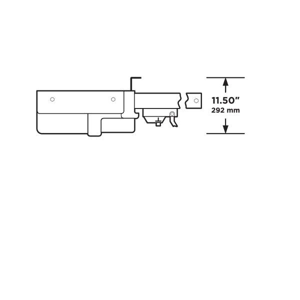 DoorKing 1175 AC Overhead Door Operator With Cover Dimensions