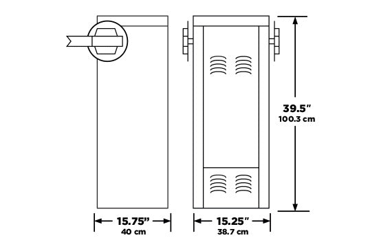 DoorKing 1602 Wide-Lane Barrier Gate Opener Drawing