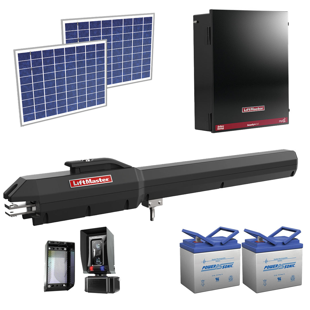 LiftMaster LA500XL20W 24VDC Solar Residential/Light Commercial Gate Opener Package